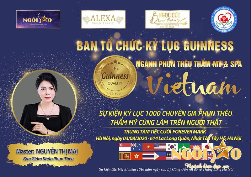 Chuyên gia Nguyễn Thị Mai – Giám khảo phun thêu Kỷ lục Guinness ngành phun thêu thẩm mỹ Việt Nam 2020 4