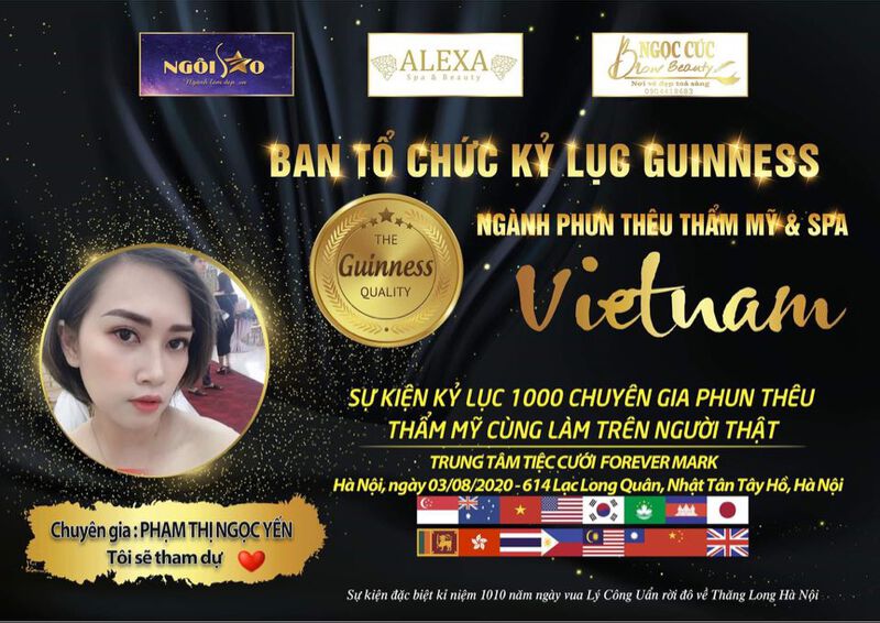 ​Chuyên gia Phạm Thị Ngọc Yến mang tài năng dự thi Kỷ lục Guinness ngành phun thêu 2020 1