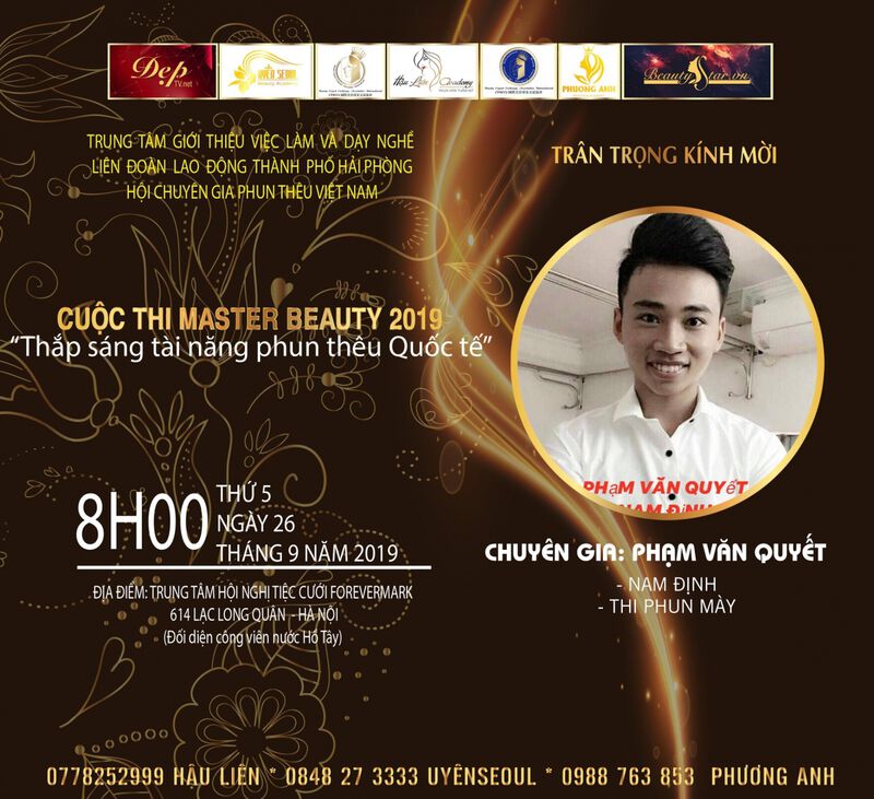 ​Chuyên gia Phạm Văn Quyết thi đấu tại cuộc thi phun thêu thẩm mỹ Master Beauty 2019 1