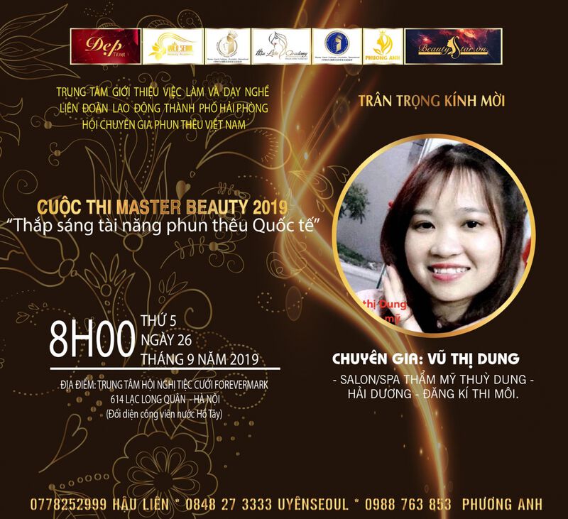 ​CEO thẩm mỹ Thùy Dung tham gia thi đấu tại Master Beauty 2019 1
