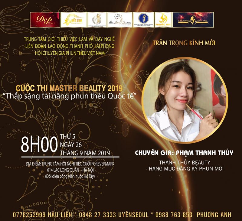Chuyên gia Thanh Thủy đăng ký dự thi phun môi cuộc thi Master Beauty 2019 1